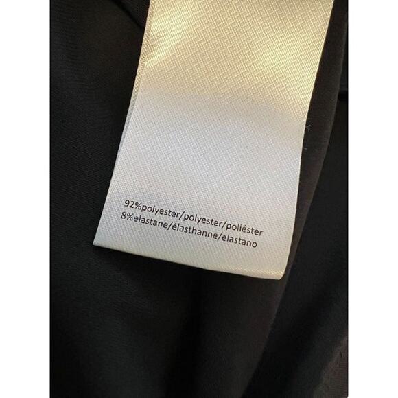 Black Stretchy Wrap Dress by H Halston Medium NWT Office Career Versatile - Picture 7 of 9